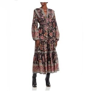 Sea New York Tess Printed Long Sleeve Maxi Dress